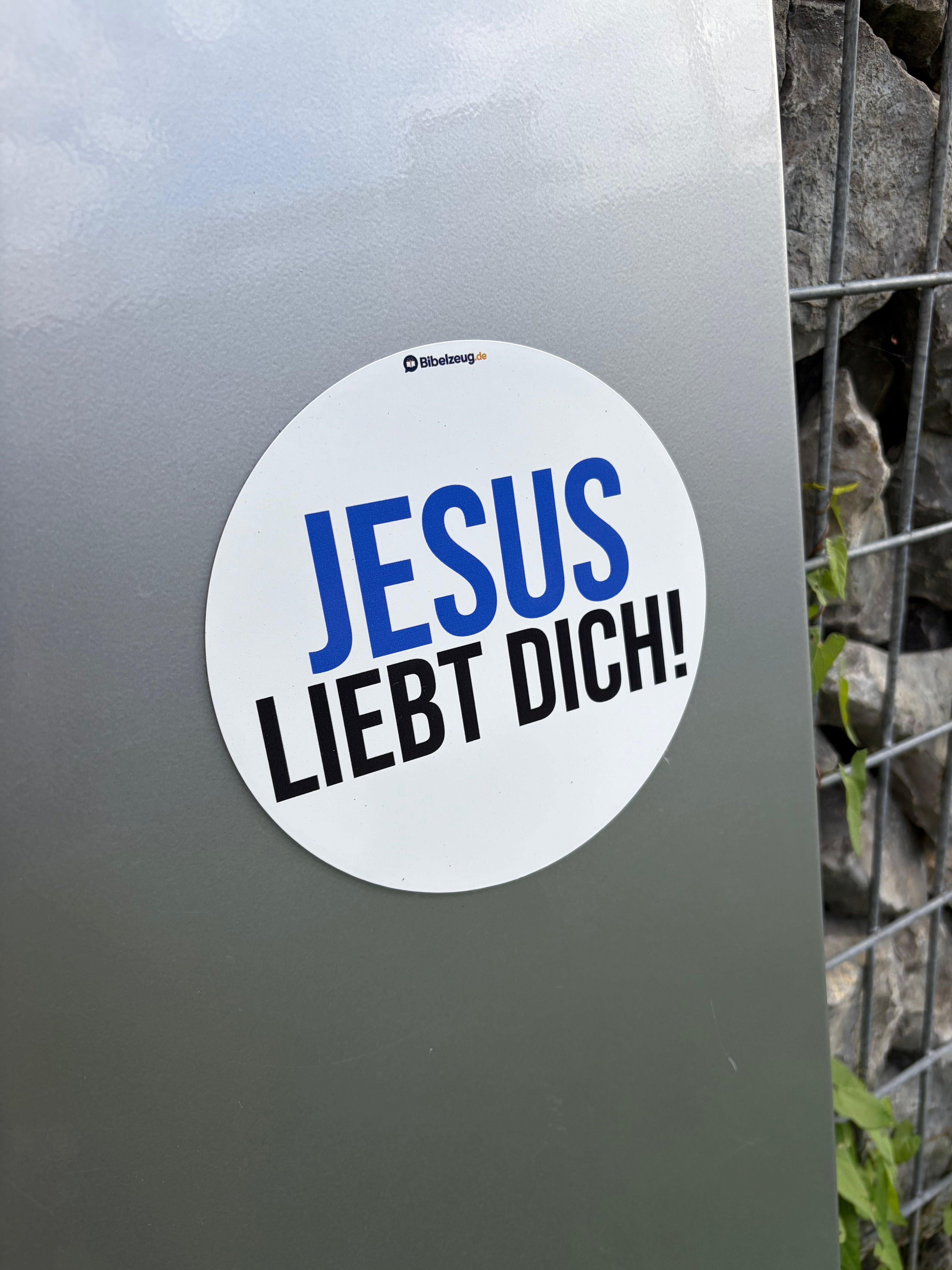 Christlicher Automagnet "Jesus liebt dich" – ohne Kreuz